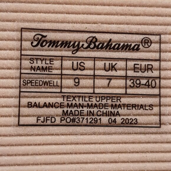 NWT Tommy Bahama Speedwell Sandals Women 9 Tan White with Blue Stripe Flip Flops - Picture 4 of 4